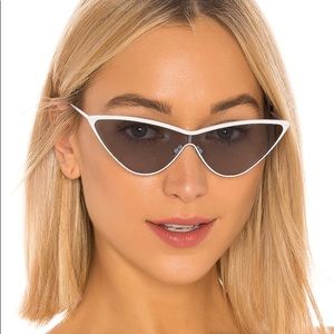 White framed sunglasses
